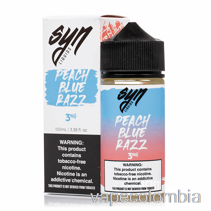 Vape Desechable Melocotón Azul Razz - Syn Liquid - 100ml 6mg